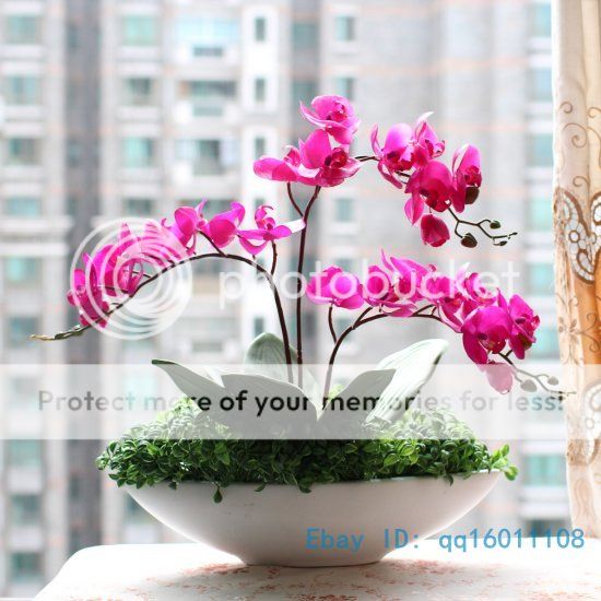 flower arrangement artificial butterfly orchid silk flower include vase