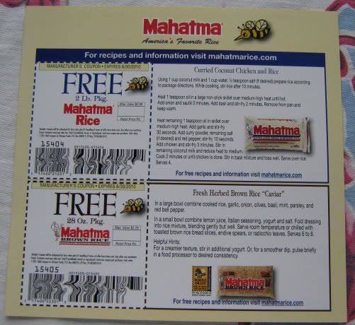 Free Mahatma rice coupon